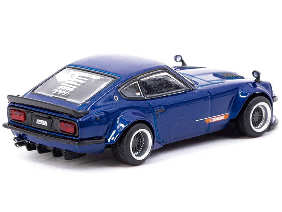 Nissan Fairlady Z S30 Widebody RHD (Right Hand Drive) "Designed by Jon Sibal" Blue Metallic "Global64" Series 1/64 Diecast Model Car by Tarmac Works-0