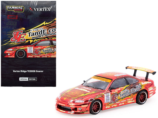 Toyota VERTEX Ridge TE3006 Soarer RHD (Right Hand Drive) Chrome Red with Graphics "Tokyo Auto Salon 2026" "Global64" Series 1/64 Diecast Model Car by Tarmac Works-0