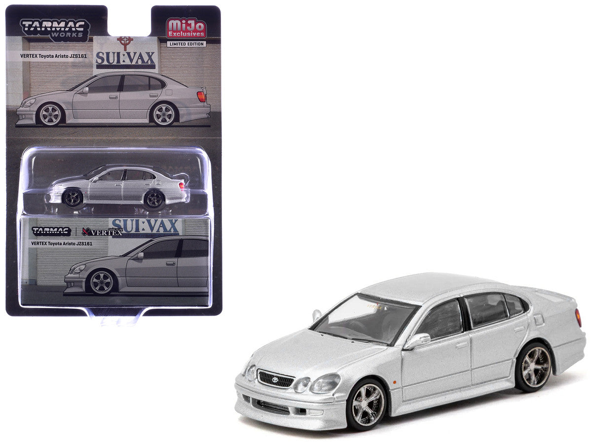 Toyota Vertex Aristo JZS161 RHD (Right Hand Drive) Silver Metallic "Global64" Series 1/64 Diecast Model Car by Tarmac Works-0