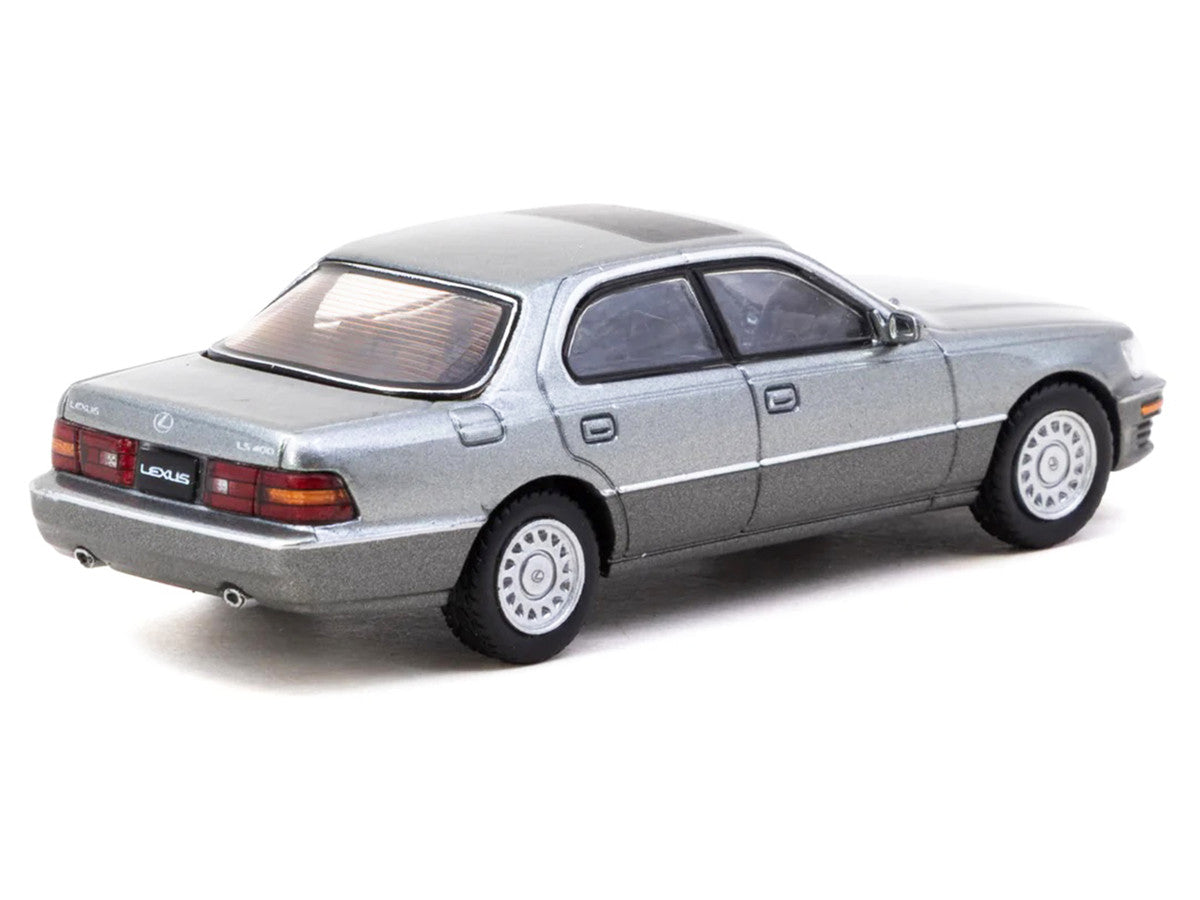 Lexus LS400 RHD (Right Hand Drive) Flint Gray Metallic "Global64" Series 1/64 Diecast Model Car by Tarmac Works-2