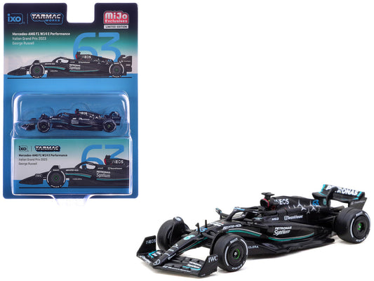 Mercedes-AMG F1 W14 E Performance #63 George Russell Formula One F1 "Italian GP" (2023) "Global64" Series 1/64 Diecast Model Car by Tarmac Works-0