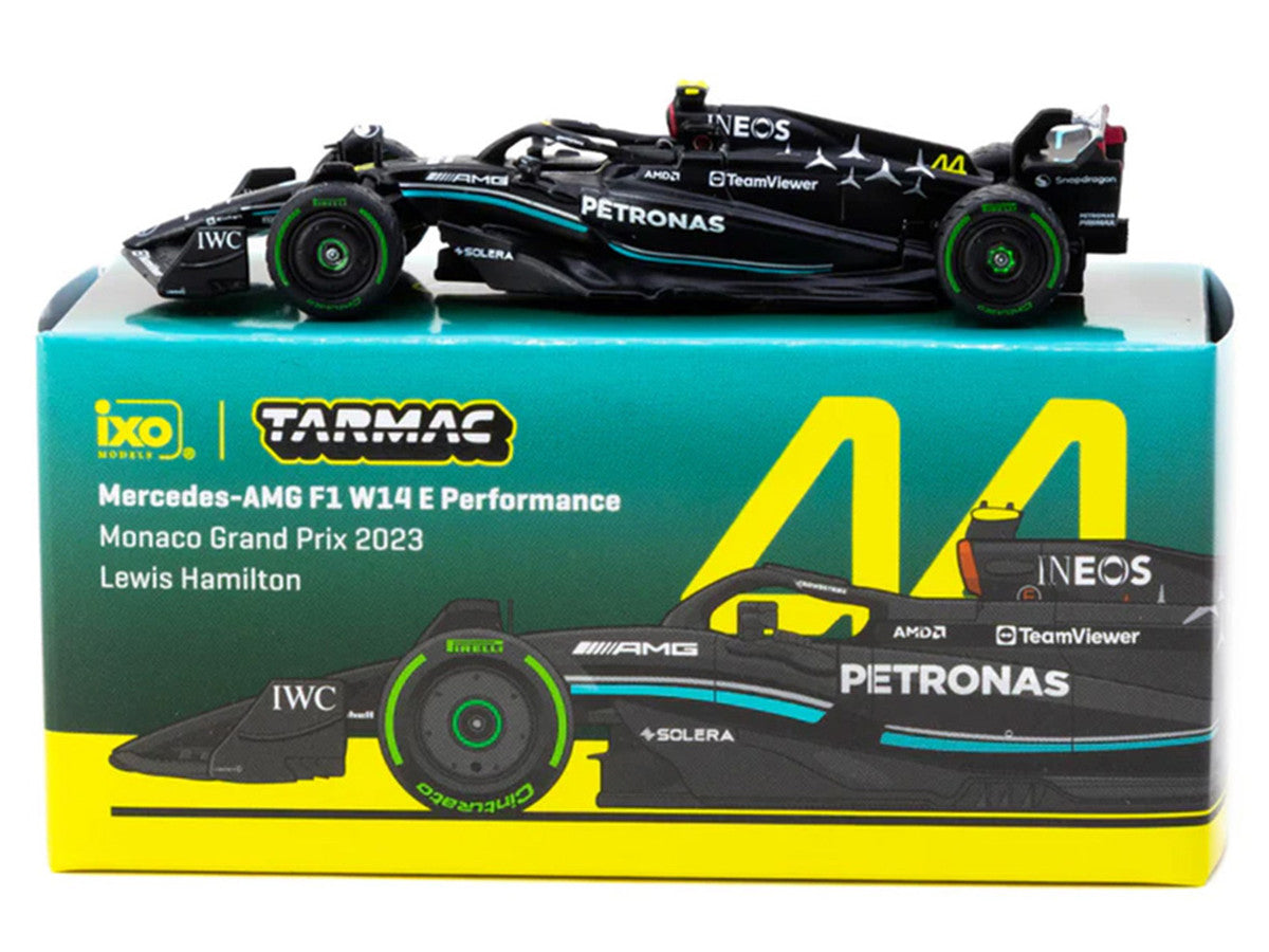Mercedes-AMG F1 W14 E Performance #44 Lewis Hamilton Formula One F1 "Monaco GP" (2023) "Global64" Series 1/64 Diecast Model by Tarmac Works-2