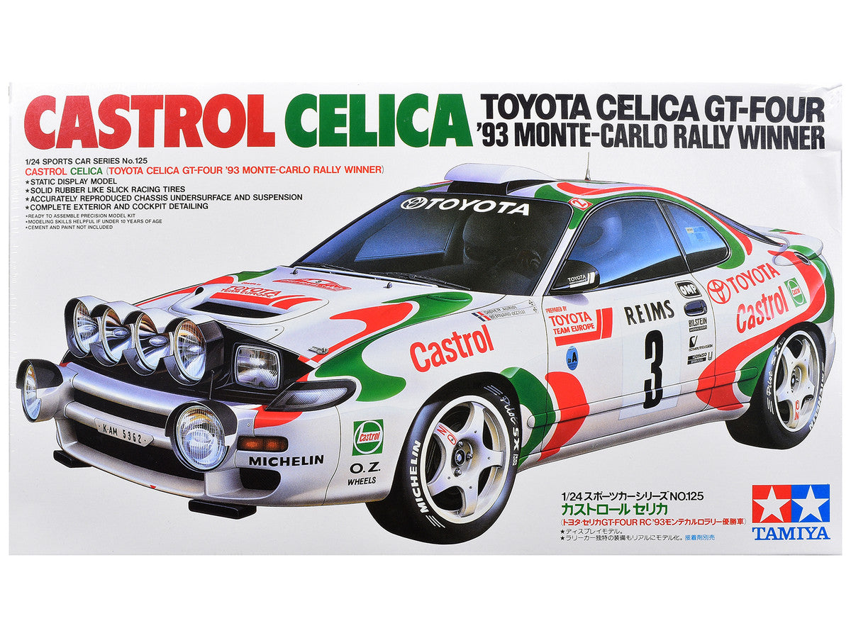 Model Kit Toyota Celica GT-Four (Castrol Celica) #3 Winner "Monte-Carlo Rally" (1993) 1/24 Scale Model by Tamiya-4