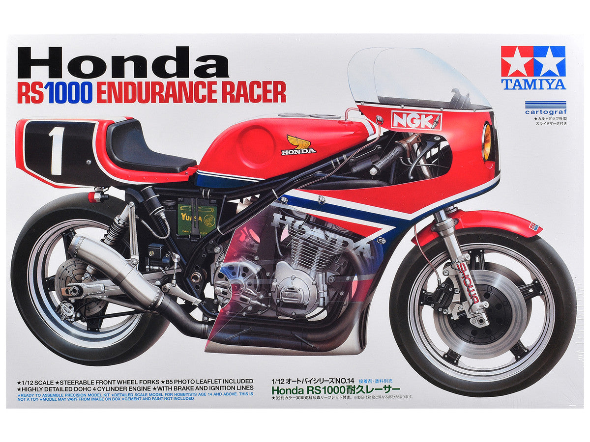 Model Kit Honda RS1000 Endurance Racer Motorcycle 1/12 Scale Model by Tamiya-0