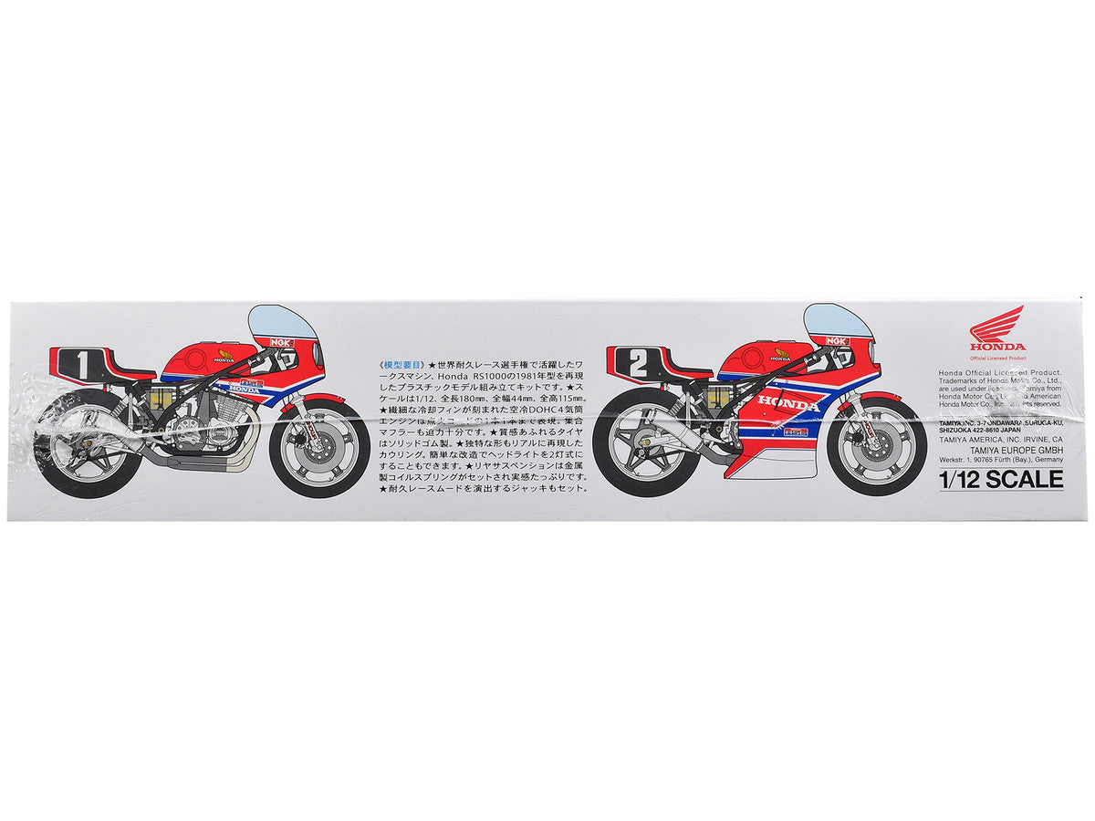 Model Kit Honda RS1000 Endurance Racer Motorcycle 1/12 Scale Model by Tamiya-4
