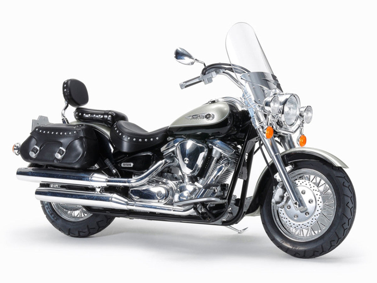 Model Kit Yamaha XV1600 RoadStar Custom Motorcycle 1/12 Scale Model by Tamiya-1