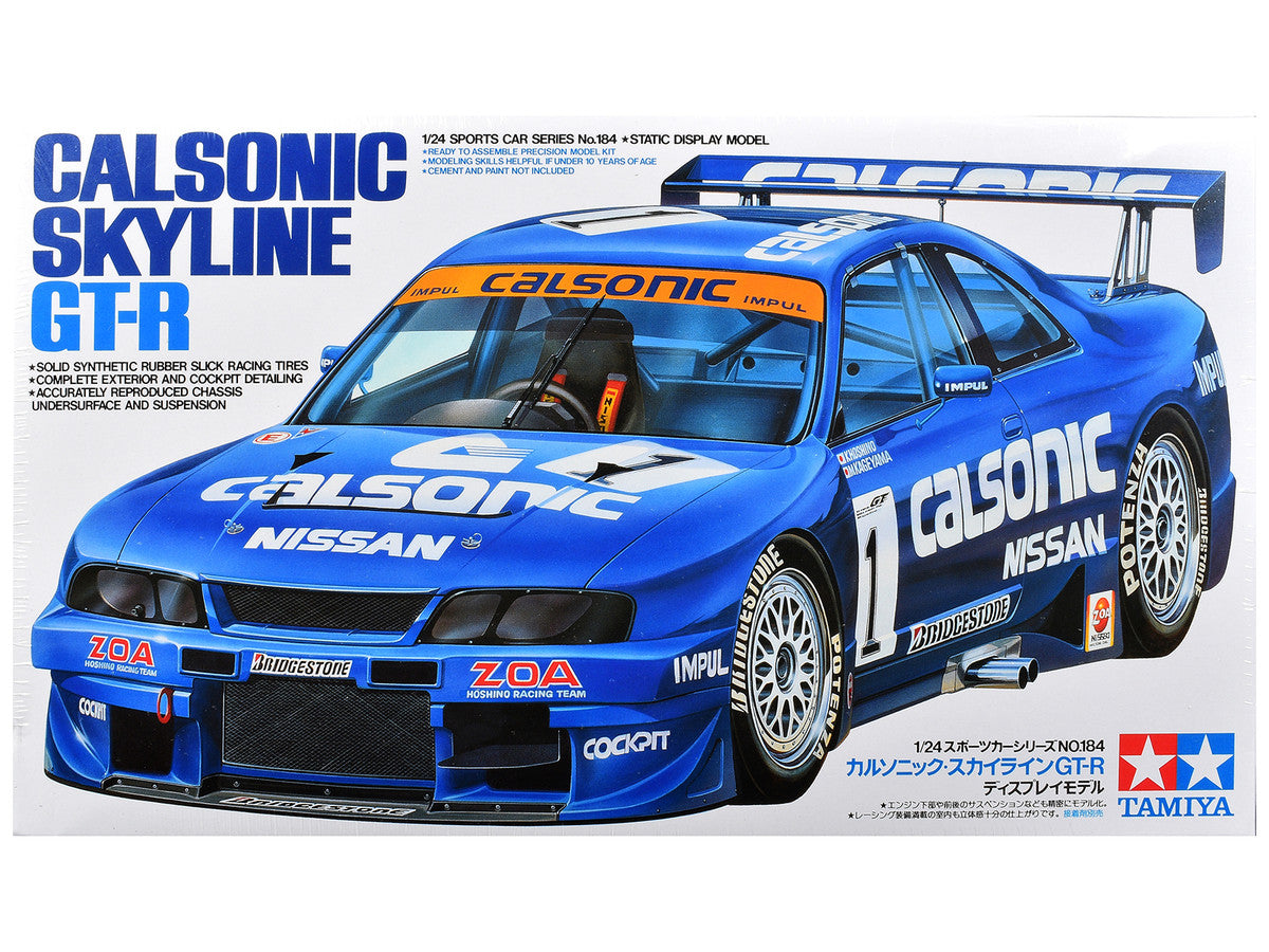 Model Kit Nissan Skyline GT-R "Calsonic" 1/24 Scale Model by Tamiya-0