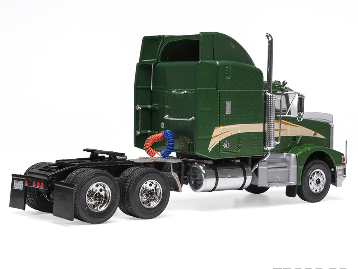 1998 Peterbilt 377 A/E Truck Tractor Green Metallic with Beige Stripes 1/43 Diecast Model by IXO Models-1