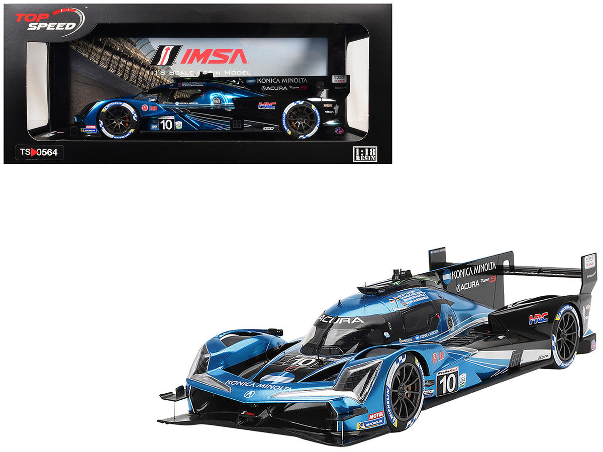 Acura ARX-06 GTP #10 Filipe Albuquerque - Marcus Ericsson - Brendon Hartley - Ricky Taylor "Wayne Taylor Racing with Andretti" IMSA "24 Hours of Daytona" (2024) 1/18 Model Car by Top Speed-4