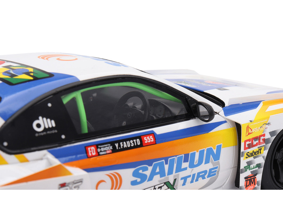 Nissan LB-Super Silhouette S15 SILVIA #555 Yukio Fausto "Formula Drift Japan" (2023) 1/18 Model Car by Top Speed-2