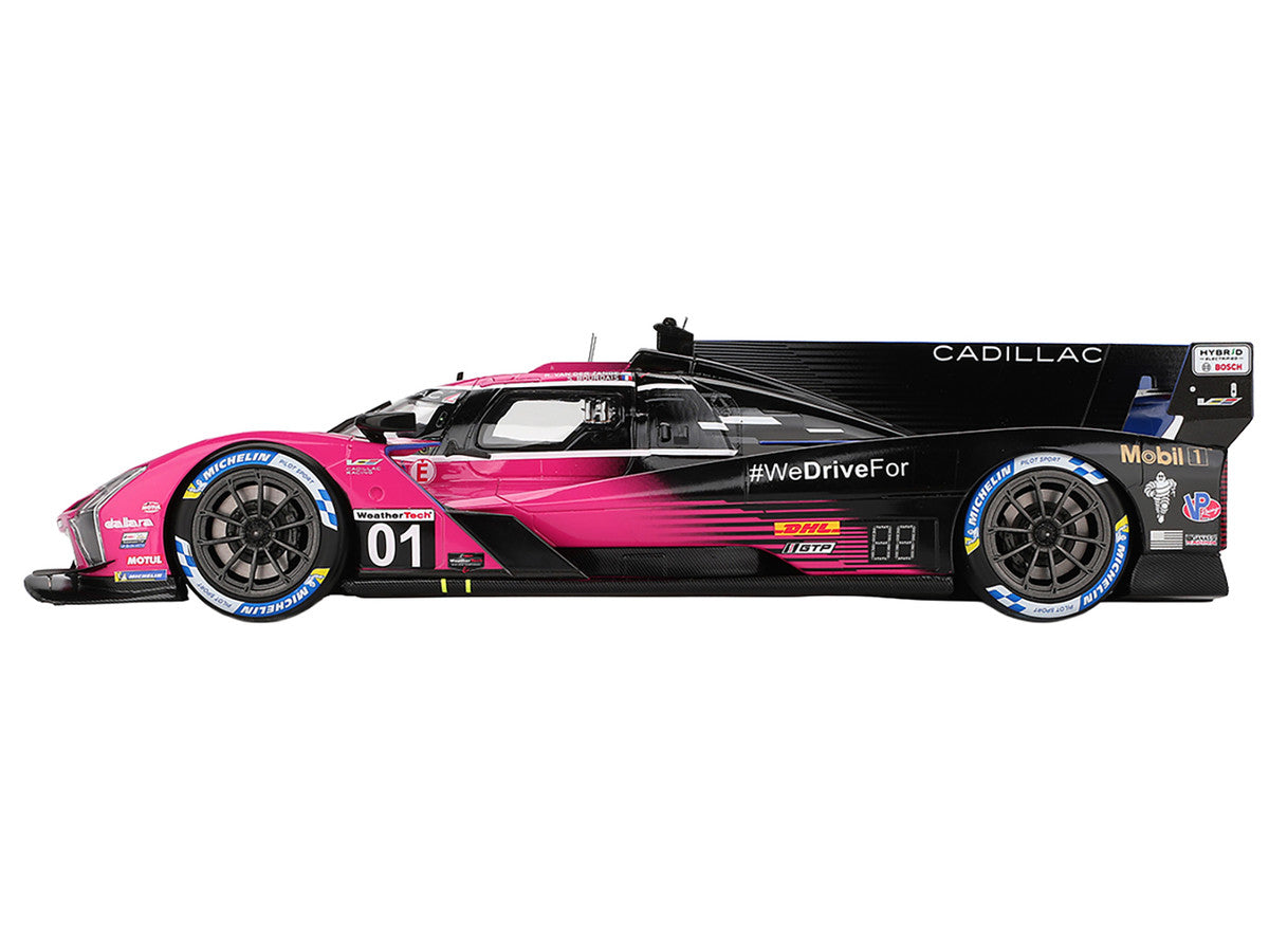 Cadillac V-Series.R #01 Sebastien Bourdais - Scott Dixon - Renger van der Zande "Cadillac Racing" Winner IMSA "Petit Le Mans" (2024) 1/18 Model Car by Top Speed-0