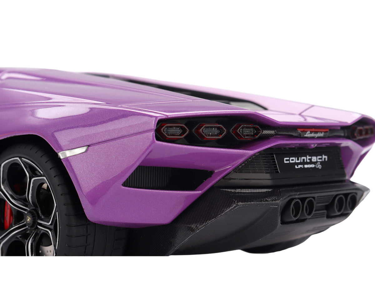 Lamborghini Countach LPI 800-4 Viola 30th Purple Metallic 1/18 Model Car by Top Speed-2