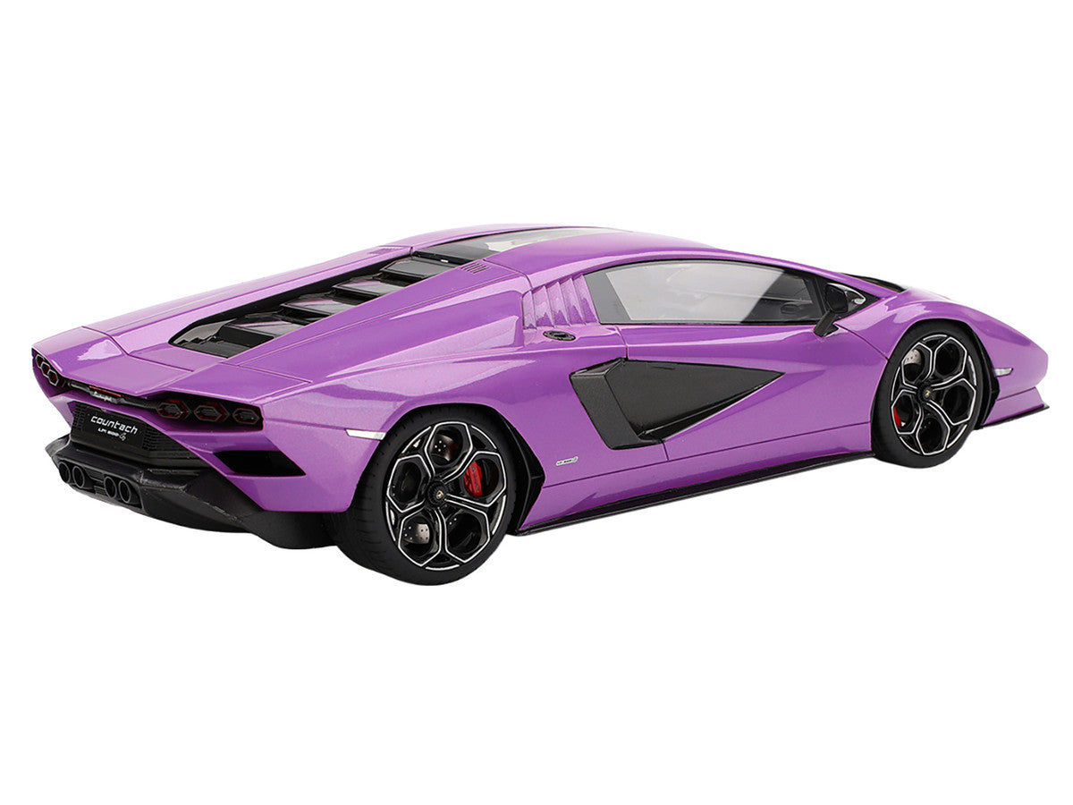 Lamborghini Countach LPI 800-4 Viola 30th Purple Metallic 1/18 Model Car by Top Speed-1