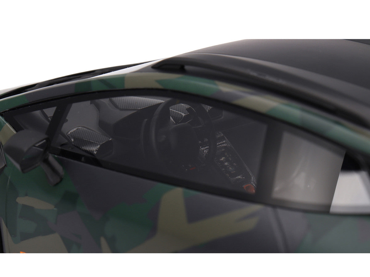 Lamborghini Huracan Sterrato All-Terrain "BOSCO" Green Camouflage 1/18 Model Car by Top Speed-2