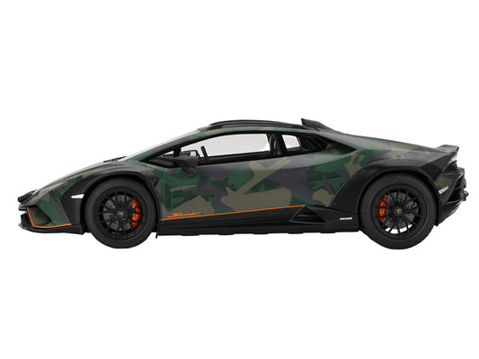 Lamborghini Huracan Sterrato All-Terrain "BOSCO" Green Camouflage 1/18 Model Car by Top Speed-0