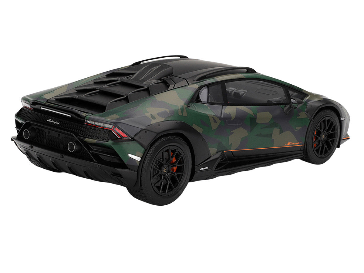 Lamborghini Huracan Sterrato All-Terrain "BOSCO" Green Camouflage 1/18 Model Car by Top Speed-1