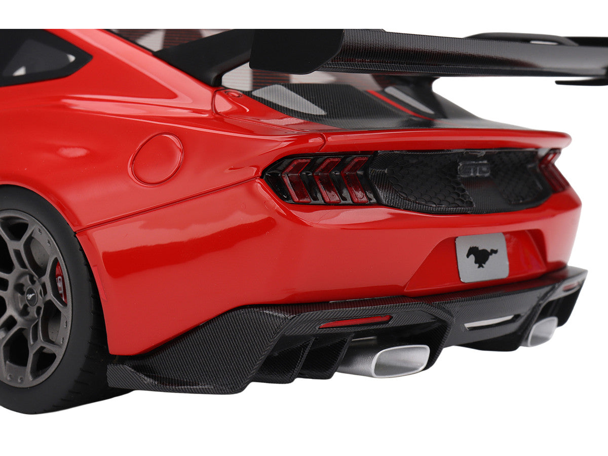 Ford Mustang GTD Race Red and Carbon Fiber with Red Stripe 1/18 Model Car by Top Speed-3