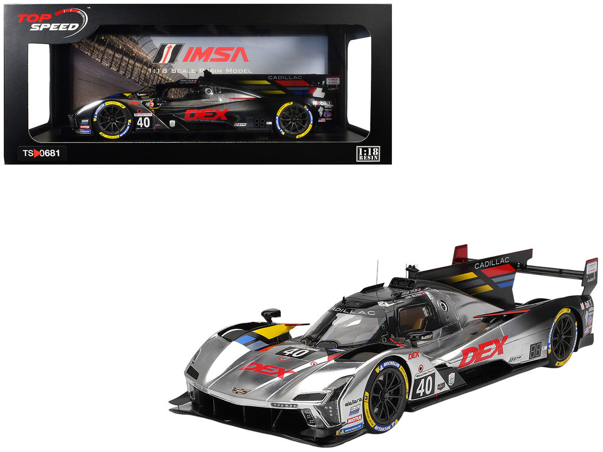 Cadillac V-Series.R #40 Louis Deletraz - Kamui Kobayashi - Jordan Taylor "Cadillac Wayne Taylor Racing" IMSA "24 Hours of Daytona" (2025) 1/18 Model Car by Top Speed-4