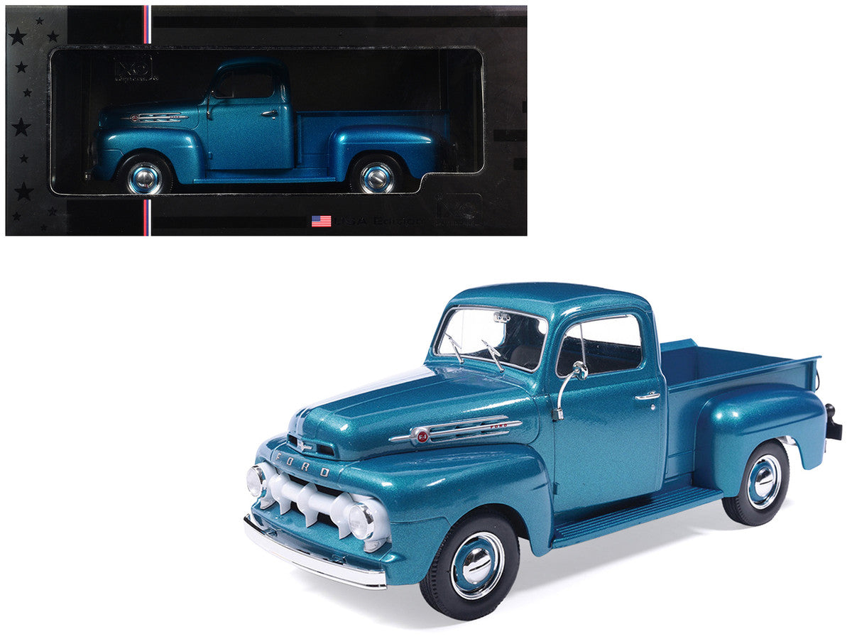 1952 Ford F1 Pickup Truck Blue Metallic 1/24 Diecast Model by IXO Models-4