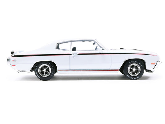 1970 Buick GSX Apollo White with Black and Red Stripes 1/43 Diecast Model by IXO Models-0