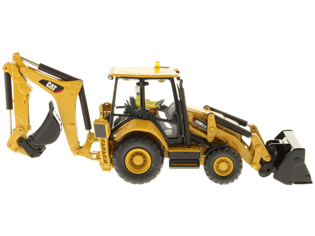 CAT Caterpillar 420F2 IT Backhoe Loader with Operator "High Line Series" 1/50 Diecast Model by Diecast Masters-2