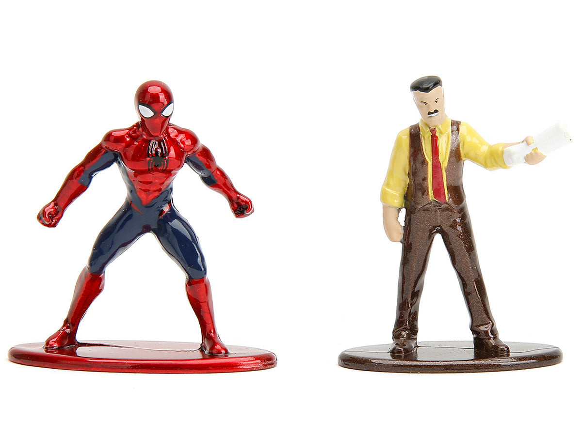 "Daily Bugle" and Subway Diorama Set with Spider-Man and J. Jonah Jameson Diecast Figures "Marvel's Spider-Man" "Nano Scene" Series Models by Jada-4