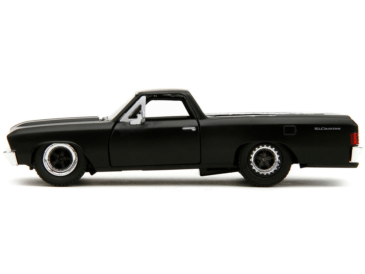 1967 Chevrolet El Camino Matt Black "Fast & Furious" Series 1/32 Diecast Model Car by Jada-3