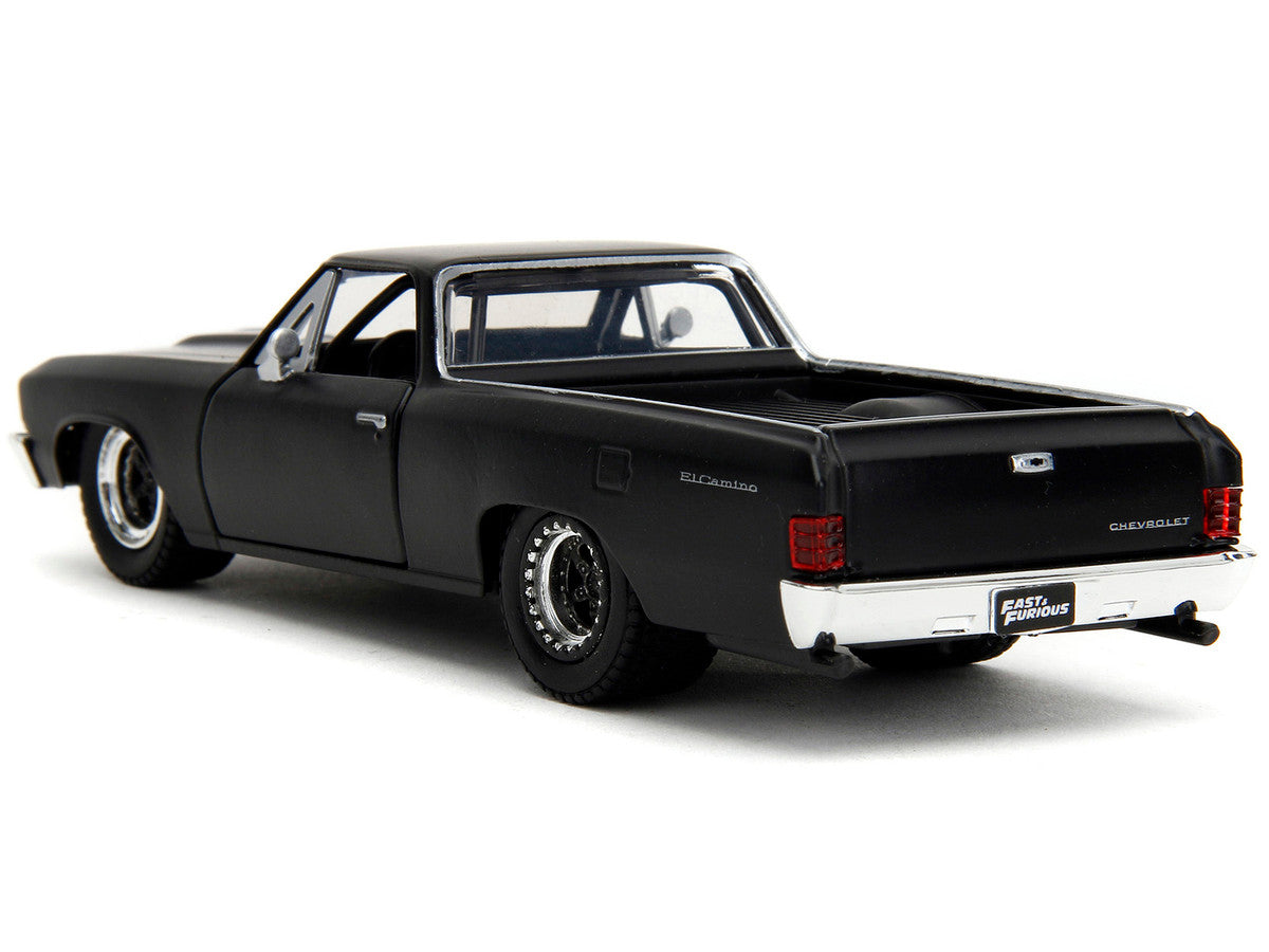 1967 Chevrolet El Camino Matt Black "Fast & Furious" Series 1/32 Diecast Model Car by Jada-2