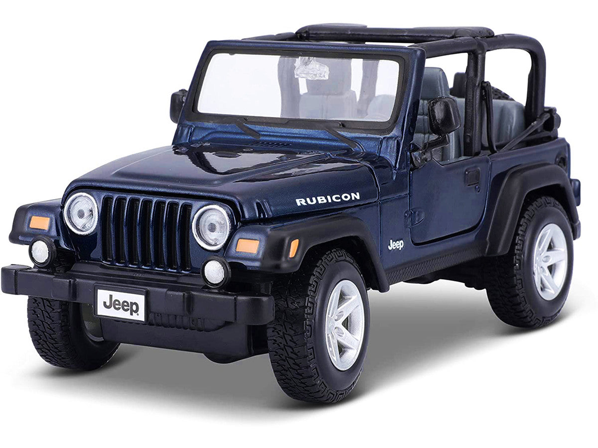 Jeep Wrangler Rubicon Dark Blue 1/27 Diecast Model Car by Maisto-2