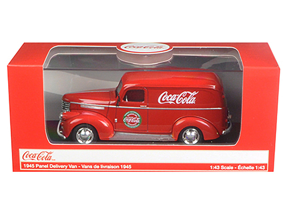1945 Panel Delivery Van "Coca-Cola" Red 1/43 Diecast Model Car by Motorcity Classics-2