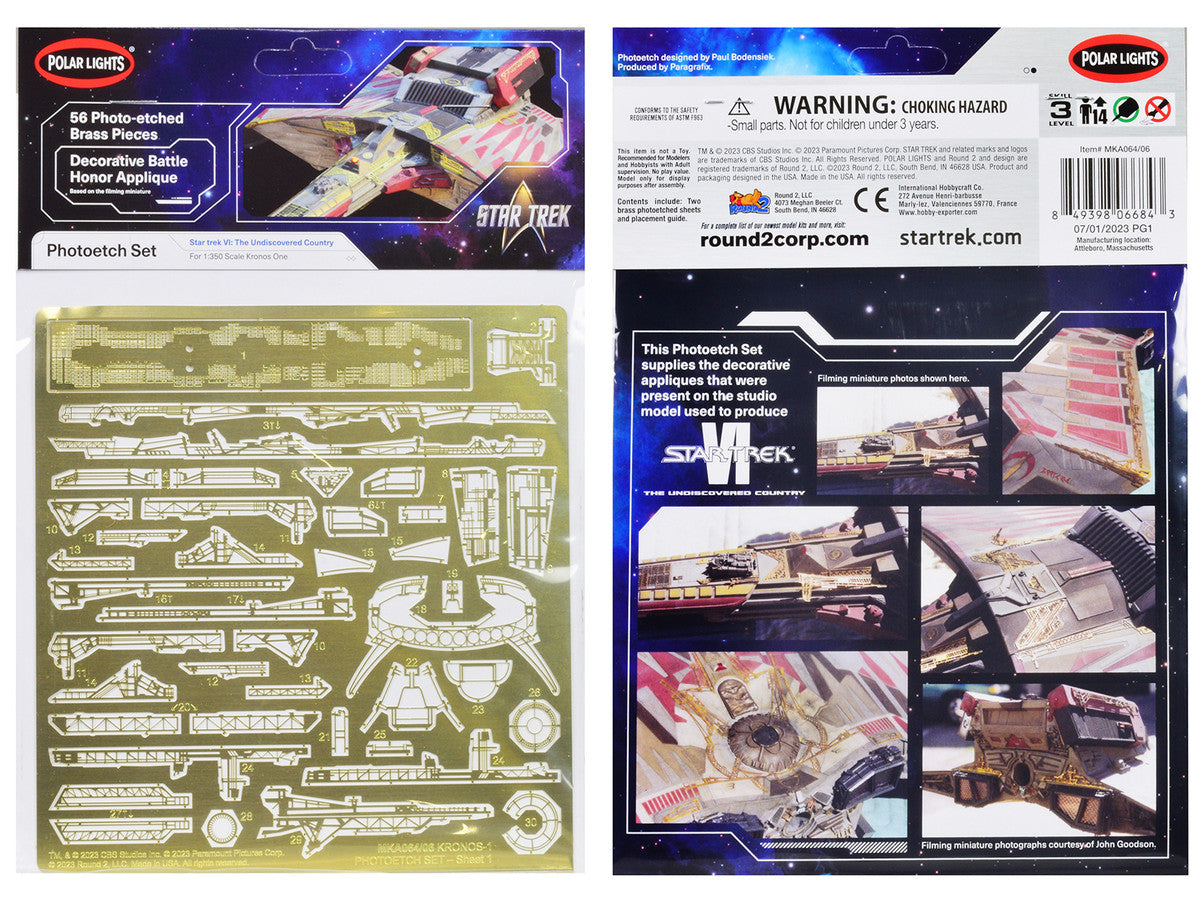 Photoetch Set for Klingon Kronos One Spaceship "Star Trek VI: The Undiscovered Country" (1991) Movie 1/350 Scale by Polar Lights-2