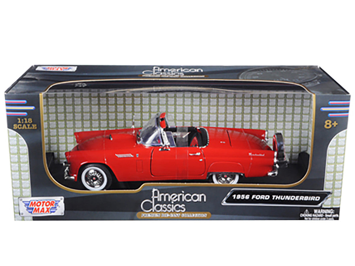1956 Ford Thunderbird Red 1/18 Diecast Model Car by Motormax-2