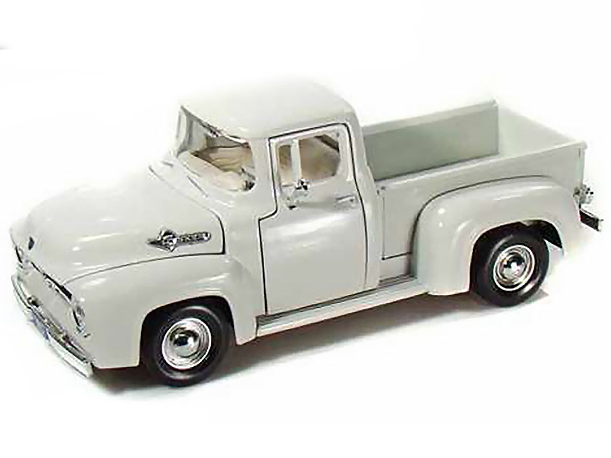 1956 Ford F-100 Pickup Truck White 1/24 Diecast Model Car by Motormax-1