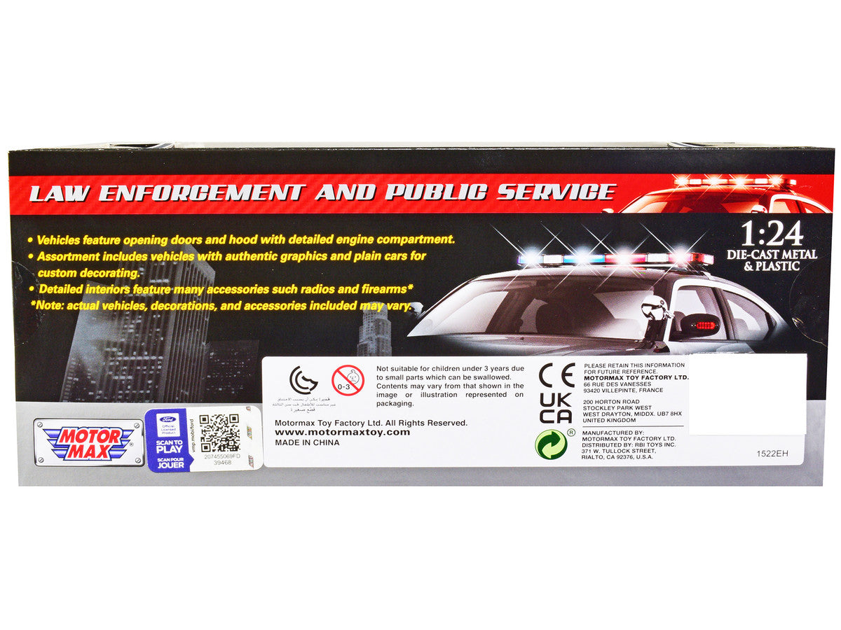 2019 Ford F-150 Lariat Crew Cab Pickup Truck Unmarked Fire Department Red "Law Enforcement and Public Service" Series 1/24 Diecast Model Car by Motormax-1