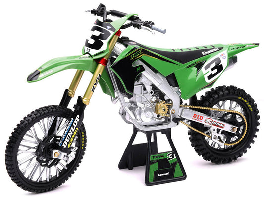 Kawasaki KX 450F Dirt Bike Motorcycle #3 Eli Tomac Green and Black "Kawasaki Racing Team" 1/6 Diecast Model by New Ray-0