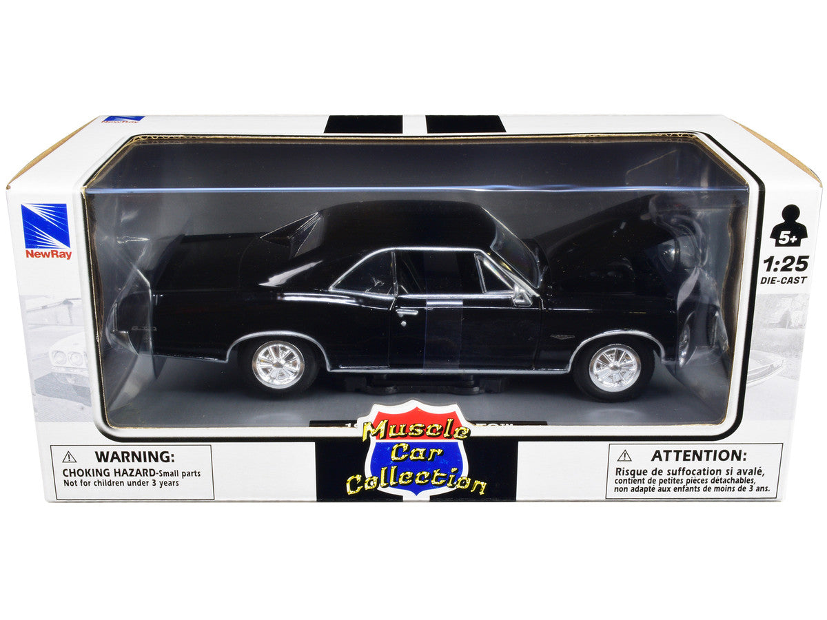 1966 Pontiac GTO Black "Muscle Car Collection" 1/25 Diecast Model Car by New Ray-1