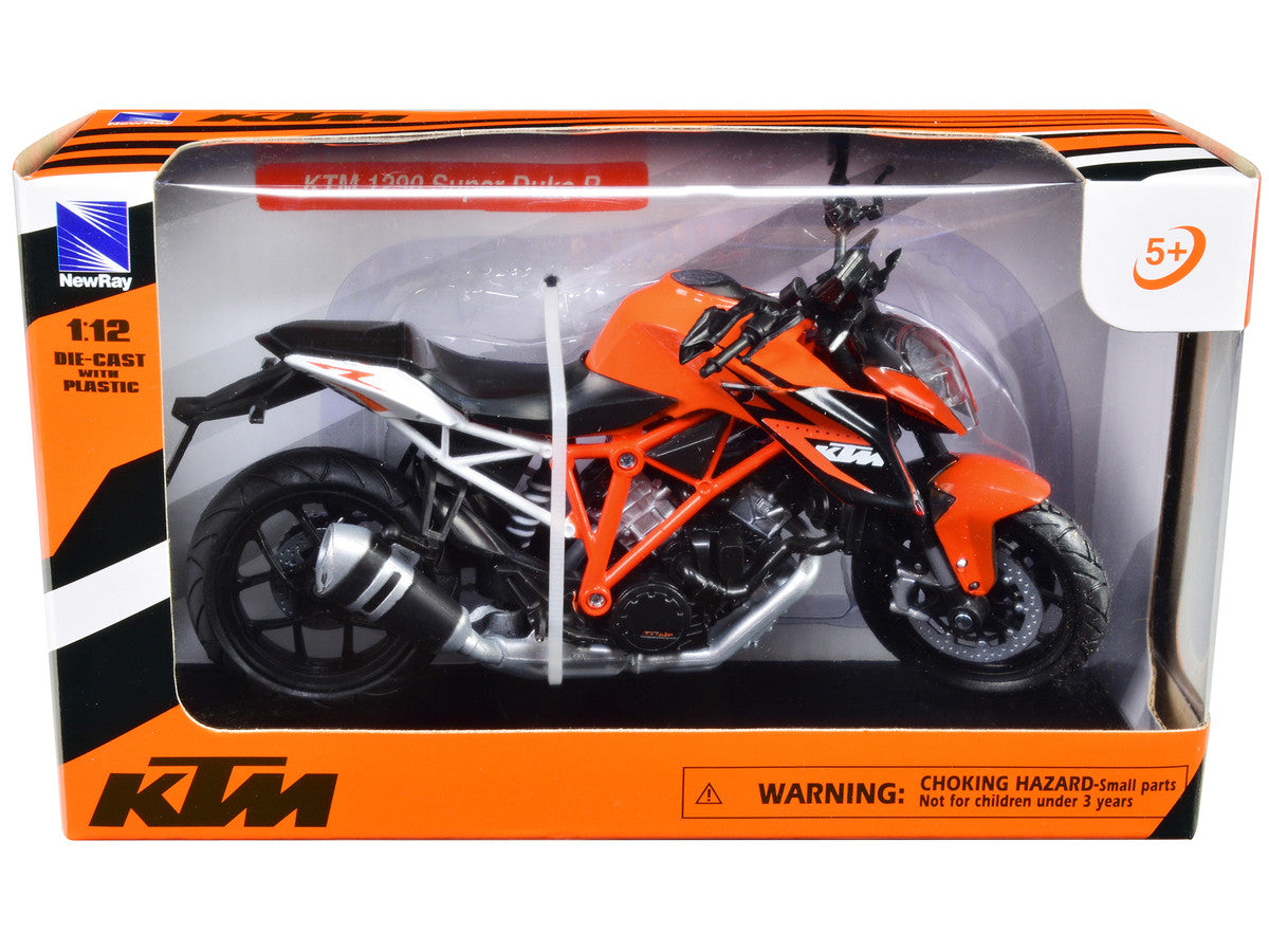 KTM 1290 Super Duke R Motorcycle Orange 1/12 Diecast Model by New Ray-2
