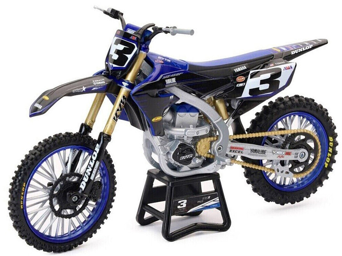 Yamaha YZ450F Championship Edition Motorcycle #3 Eli Tomac "Yamaha Factory Racing" 1/12 Diecast Model by New Ray-0