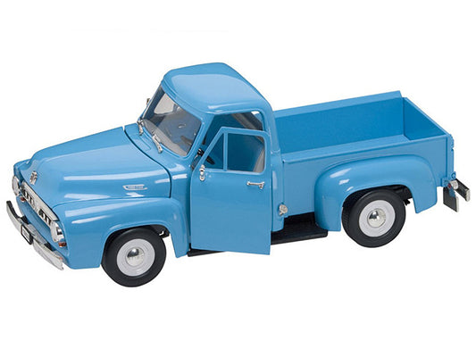 1953 Ford F-100 Pickup Truck Light Blue 1/18 Diecast Model Car by Road Signature-0