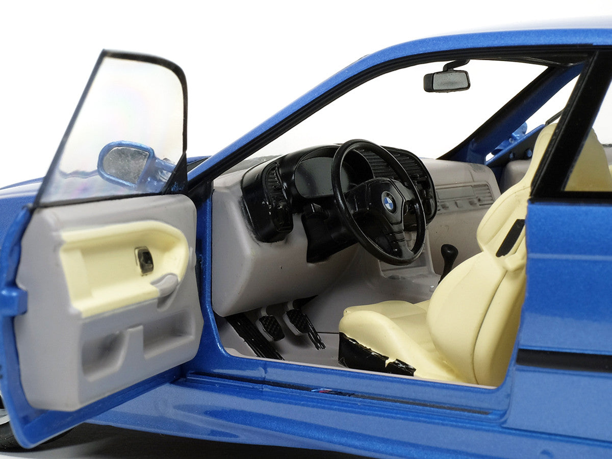 1994 BMW E36 M3 Blue Estoril Metallic 1/18 Diecast Model Car by Solido-2