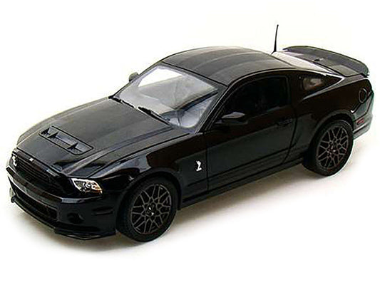 2013 Ford Shelby Mustang Cobra GT500 SVT Black with Black Stripes 1/18 Diecast Car Model by Shelby Collectibles-0