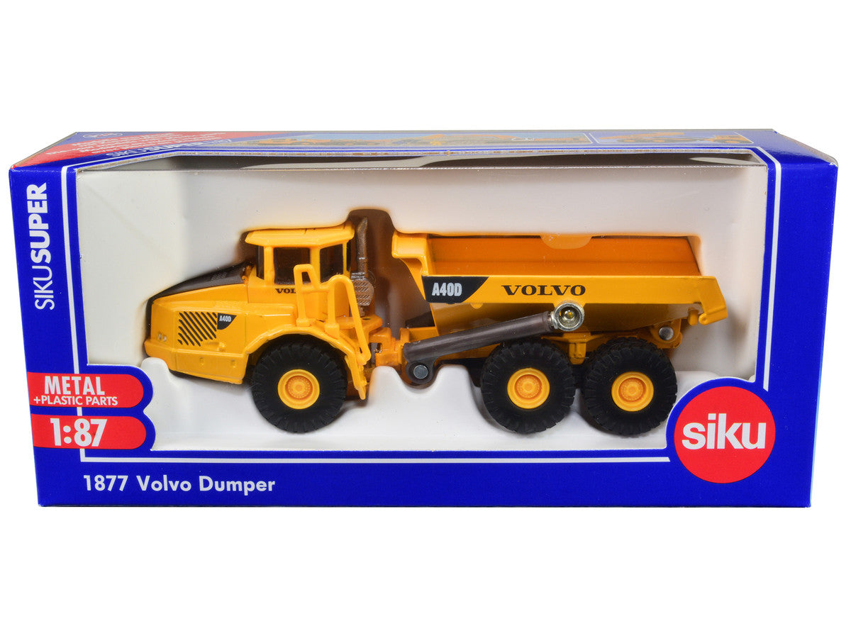 Volvo A40D Dump Truck Yellow 1/87 (HO) Diecast Model by Siku-0